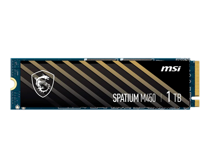 Unidad De Estado Solido Ssd Interno Msi Spatium M450 1tb M.2 2280 Pcie Gen4x4, Nvme 1.4 Lec 3600 / Esc 300 Mb/s Spatium M450 Pcie 4.0 Nvme M.2 1tb