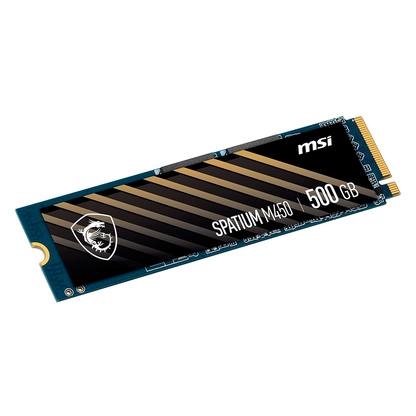 Unidad De Estado Solido Ssd Interno Msi Spatium M450 500 Gb M.2 2280 Pcie Gen4x4, Nvme 1.4 Lec 3600 / Esc 2300 Mb/s Spatium M450 Pcie 4.0 Nvme M.2 500gb