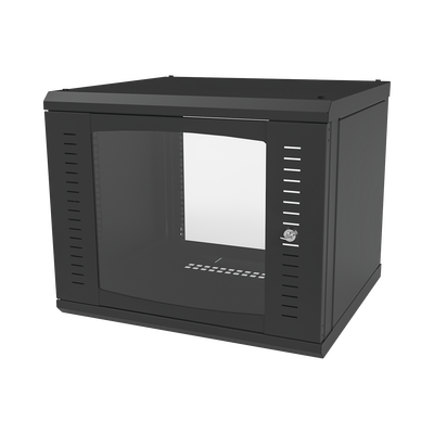 Gabinete Para Montaje En Pared Fijo, Con 9 Unidades De Rack, De 19in, Puerta De Cristal Templado, Fabricado En Acero
