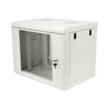 Gabinete de Pared de 9U con Puerta de Cristal Templado, 479.5 mm de Profundidad, Rack de 19'', Acero Reforzado Gris Mate