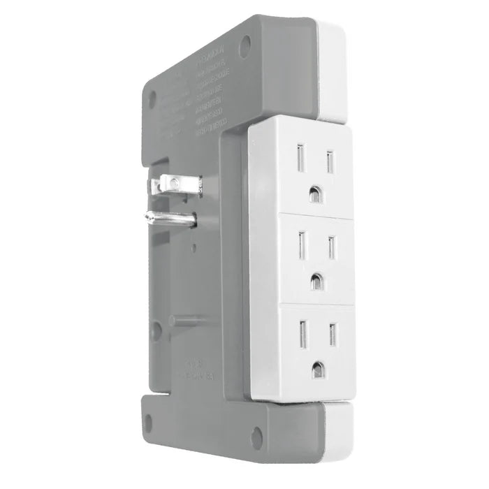 Supresor De Picos Koblenz Ss-2000-usb, 2000 Joules, 6 Contactos Giratorios, 2 Puertos Usb, DiseÑo Tv De Pared. 3 AÑos De GarantÍa. Sku 00-5348-00-8