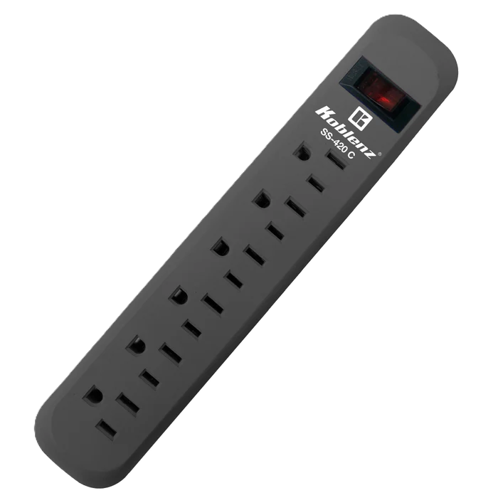 Supresor De Picos Koblenz Ss-420-c, 420 Joules, 6 Contactos Aterrizados Nema 5-15r. 1 AÑo De Garanta Sku 00-5340-00-5