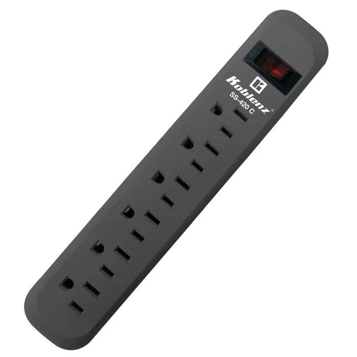 Supresor De Picos Koblenz Ss-420-c, 420 Joules, 6 Contactos Aterrizados Nema 5-15r. 1 AÑo De Garanta Sku 00-5340-00-5
