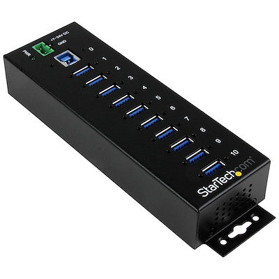 Hub Concentrador Industrial Usb 3.0 De 10 Puertos - Hub Con Proteccion De Descargas - Startech.com Mod. St1030usbm