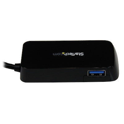 Hub Usb 3.0 De 4 Puertos - Adaptador Concentrador Hub Usb 3.0 Super Speed 4 Puertos Salidas Portatil Para Laptop Computadora - Negro - Startech.com Mod. St4300minu3b