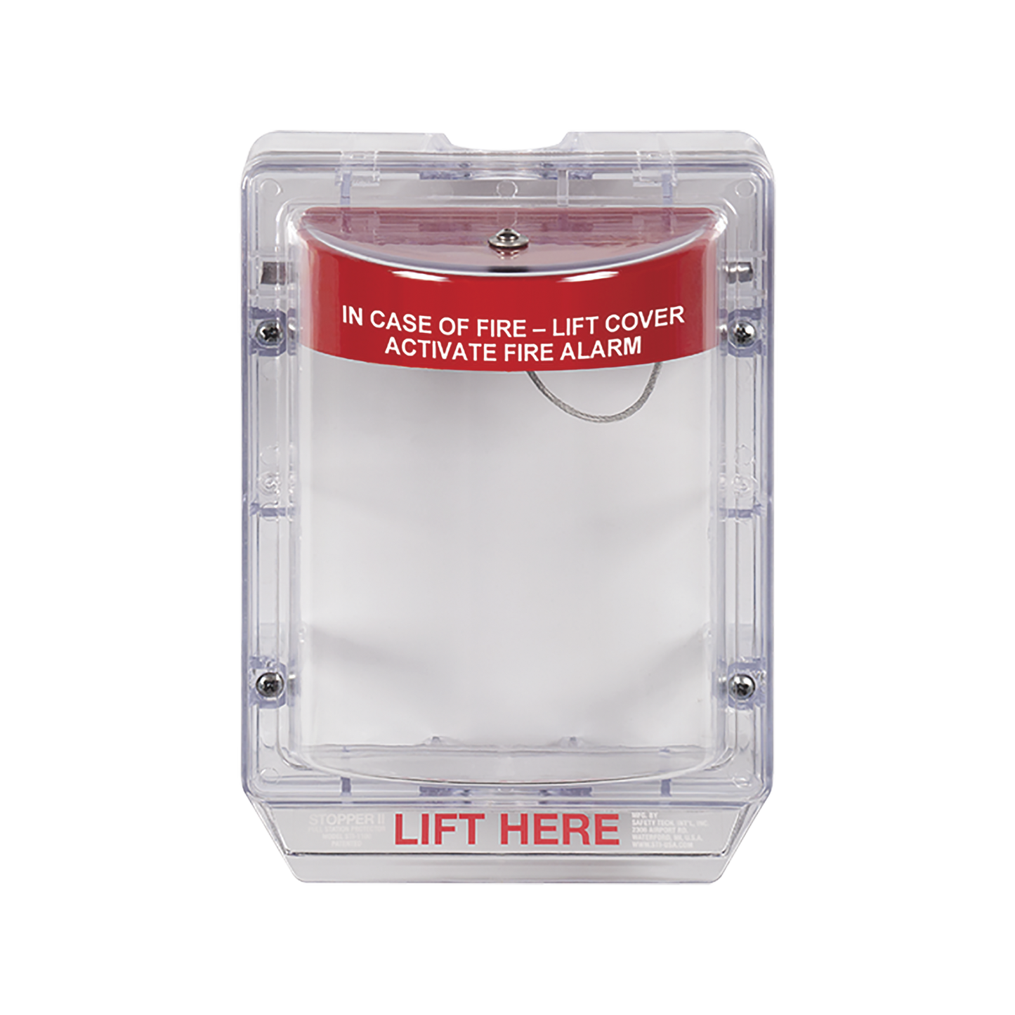 Protector para Estación de Jalón, con Espaciador, Texto en Ingles