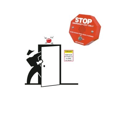 Alarma Multifunción Serie Exit Stopper® Para Proteger Una Puerta (incluye contacto magnético)