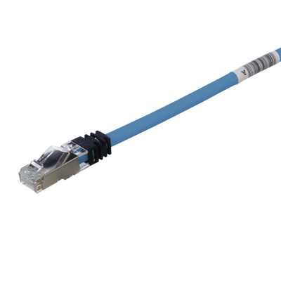 Patch Cord Cat6a, Blindado S/ftp, Cm/ls0h, 1 Metro, Color Azul