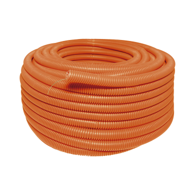 Manguera flexible Reforzada 1/2" x 100 m /Polietileno Alta Densidad HDPE/ Sin guía /Resistente a Intemperie.