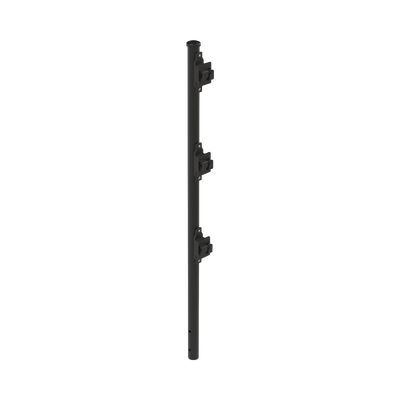 Poste De Paso Negro De 0.75m Para Cerca Electrificada. Tubo Galvanizado Cal. 18 De 1"diam. Con Tapón Y 3 Aisladores Instalados.