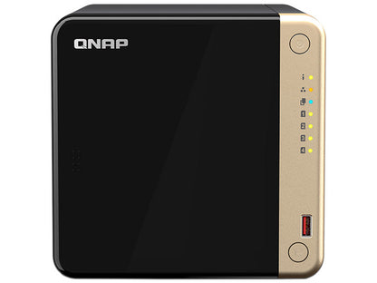 Qnap Ts-464 4-bay High-performance Desktop Nas. Intel 4c/4t Processor, Burst Up To 2.9ghz With 8gb Ddr4 Ram, 2 X 2.5gbe, 2 X M.2 2280 Pcie Gen 3 X1, 1 X Pcie Gen3 X2 Slot For Network/storage Expansio