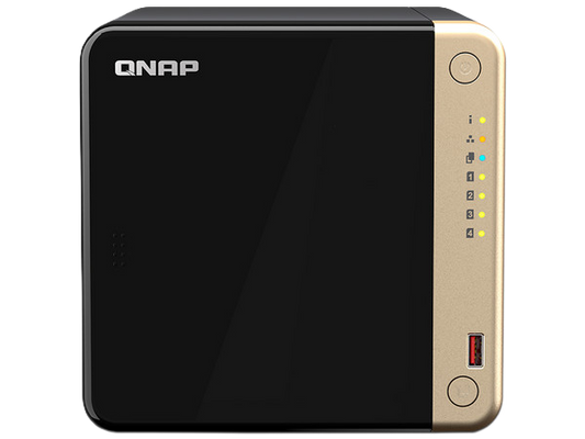 Qnap Ts-464 4-bay High-performance Desktop Nas. Intel 4c/4t Processor, Burst Up To 2.9ghz With 8gb Ddr4 Ram, 2 X 2.5gbe, 2 X M.2 2280 Pcie Gen 3 X1, 1 X Pcie Gen3 X2 Slot For Network/storage Expansio