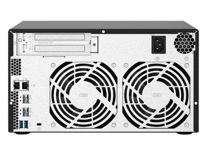 Nas Qnap Ts-832px-4g/ 8 Bahias Sata Hdd De 3,5/ Nucleo Cuadruple 1.7ghz/4gb Ddr4 Sodimm Ampliable A 16gb/2 Pto 2,5 Gbe /2 Pto 10 Gbe /usb 3.2 X3/ Hotswap/ No Incluye Discos/ Hasta 144tb