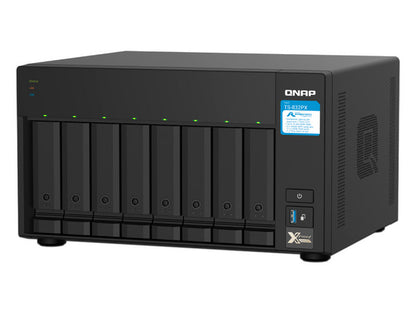Nas Qnap Ts-832px-4g/ 8 Bahias Sata Hdd De 3,5/ Nucleo Cuadruple 1.7ghz/4gb Ddr4 Sodimm Ampliable A 16gb/2 Pto 2,5 Gbe /2 Pto 10 Gbe /usb 3.2 X3/ Hotswap/ No Incluye Discos/ Hasta 144tb