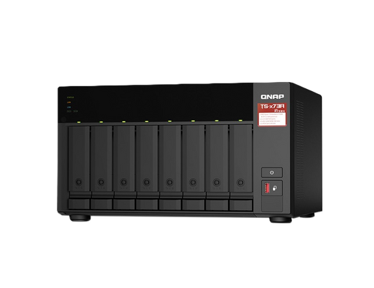 Nas Qnap Ts-873a-8g-us /8 Bahias Sata De 3,5 /ncleo Cuadruple 2.2ghz/ 8gb Ddr4 Hasta 64 Gb/ Lan 2,5 Gbe X2/ Usb 3.2 X2/hot Swap/ Soporta M.2 2280/ No Incluye Discos