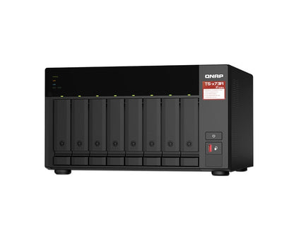 Nas Qnap Ts-873a-8g-us /8 Bahias Sata De 3,5 /ncleo Cuadruple 2.2ghz/ 8gb Ddr4 Hasta 64 Gb/ Lan 2,5 Gbe X2/ Usb 3.2 X2/hot Swap/ Soporta M.2 2280/ No Incluye Discos