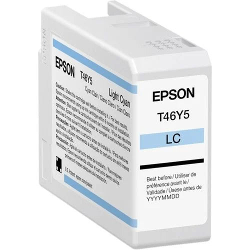 Cartucho Epson Modelo T46y Cyan Light, Para Plotter P900 50 Ml