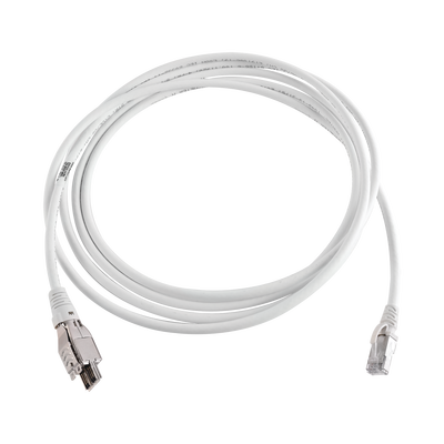 Patch Cord Tera Cat6a 1/10g Ethernet, De 4 Pares Y Conector Modular, Ls0h, Color Marfil, 3m