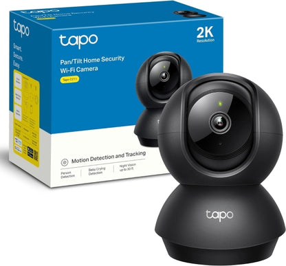 Camara Ip Tapo C211 Wifi 3mp 360 Horizontal 114 Vertical Vision Nocturna Deteccion De Personas Capacidad Hasta 512gb
