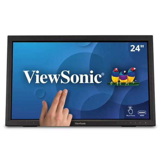 Monitor Touch Viewsonic Td2423d/ Tecnologia Infrarroja/ 10 Puntos Tactiles/ 24 Pulgadas/ Full Hd / 1920 X 1080 / Vga / Hdmi / Vesa / Cable Hdmi /cable Usb-a A Usb-b/ 3 AÑos De Garantia