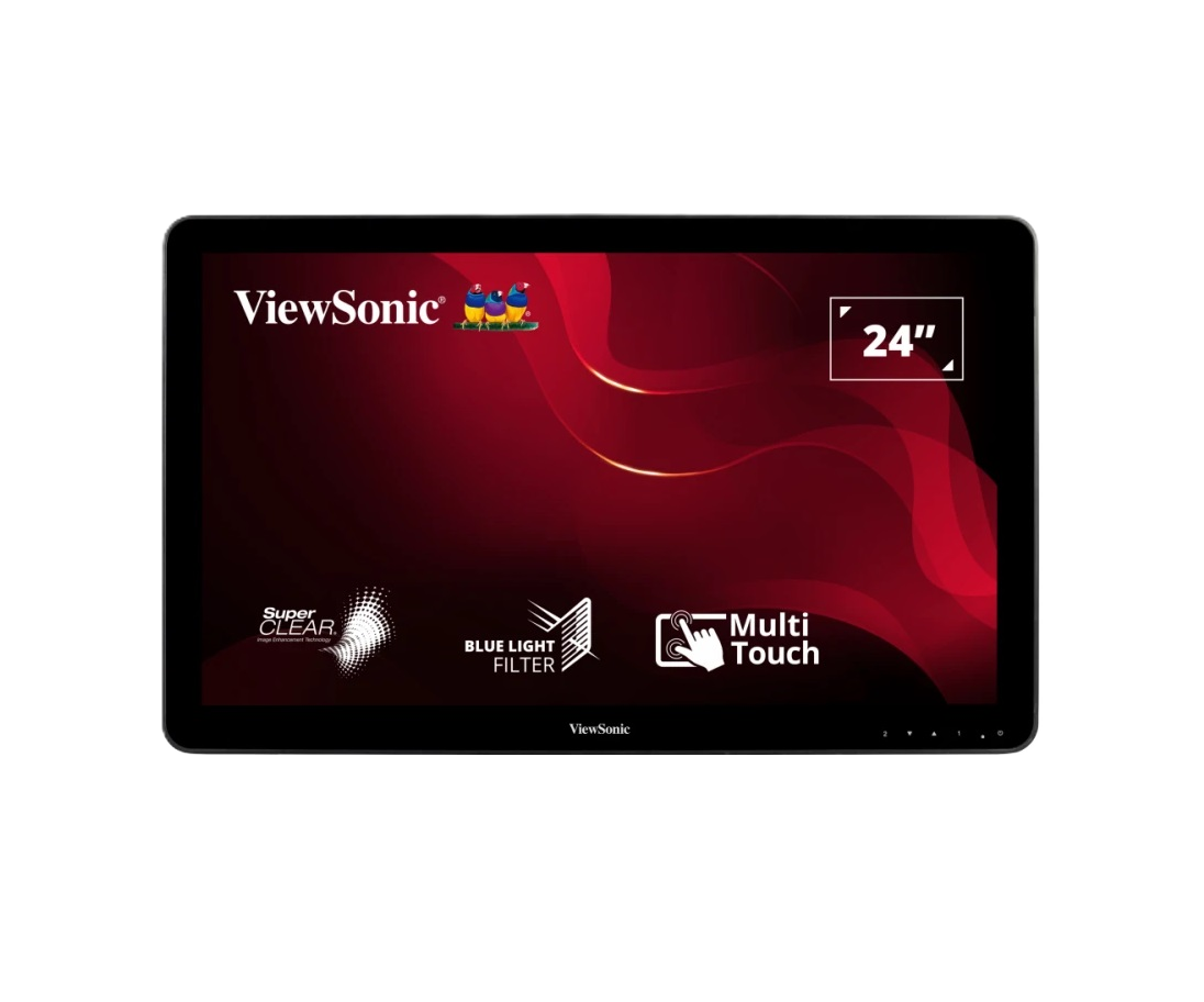 Monitor Touch Viewsonic Td2430/ Tecnologia Capacitiva/ 24 Pulgadas/ Full Hd / 1920 X 1080 / Vga / Hdmi / Vesa / Cable Hdmi /cable Usb-a A Usb-b/ 3 AÑos De Garantia
