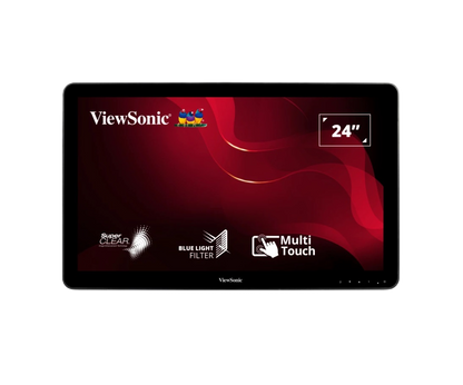 Monitor Touch Viewsonic Td2430/ Tecnologia Capacitiva/ 24 Pulgadas/ Full Hd / 1920 X 1080 / Vga / Hdmi / Vesa / Cable Hdmi /cable Usb-a A Usb-b/ 3 AÑos De Garantia