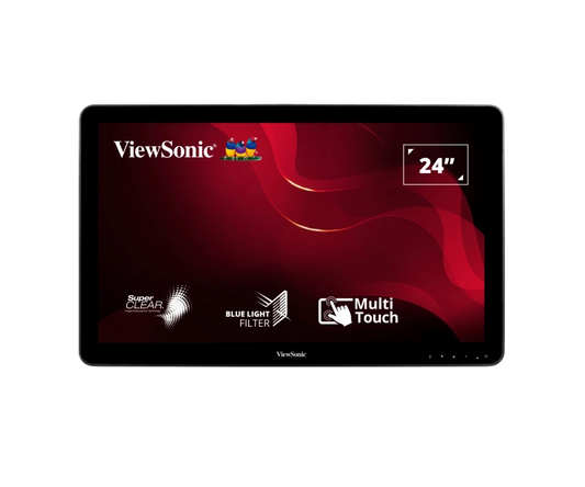Monitor Touch Viewsonic Td2430/ Tecnologia Capacitiva/ 24 Pulgadas/ Full Hd / 1920 X 1080 / Vga / Hdmi / Vesa / Cable Hdmi /cable Usb-a A Usb-b/ 3 AÑos De Garantia