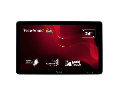 Monitor Touch Viewsonic Td2430/ Tecnologia Capacitiva/ 24 Pulgadas/ Full Hd / 1920 X 1080 / Vga / Hdmi / Vesa / Cable Hdmi /cable Usb-a A Usb-b/ 3 AÑos De Garantia