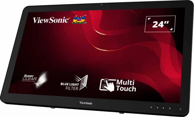 Monitor Touch Viewsonic Td2430/ Tecnologia Capacitiva/ 24 Pulgadas/ Full Hd / 1920 X 1080 / Vga / Hdmi / Vesa / Cable Hdmi /cable Usb-a A Usb-b/ 3 AÑos De Garantia