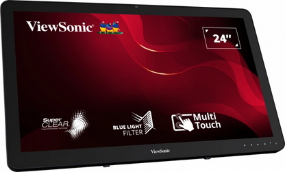 Monitor Touch Viewsonic Td2430/ Tecnologia Capacitiva/ 24 Pulgadas/ Full Hd / 1920 X 1080 / Vga / Hdmi / Vesa / Cable Hdmi /cable Usb-a A Usb-b/ 3 AÑos De Garantia