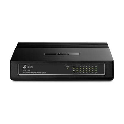 Switch | Tp-link | Tl-sf1016d | 16 Puertos Rj45 10/100 Mbps | No Administrable | Para Escritorio