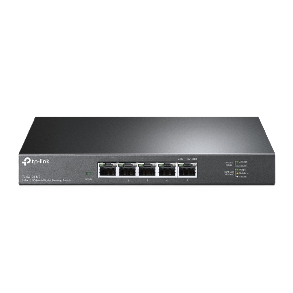 Switch Gigabit No Administrable De 5 Puertos 100 Mbps/ 1 Gbps/ 2.5 Gbps Ideal Para Wifi 6