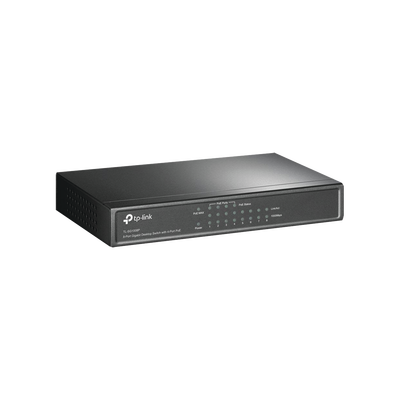 Switch Gigabit Poe+ No Administrable De 8 Puertos 10/100/1000 Mbps, Solo 4 Puertos Poe, Para Escritorio