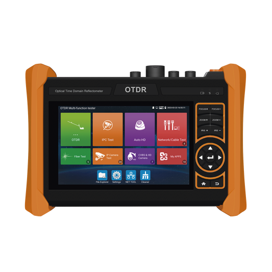 Tester Profesional OTDR y Video | Fibra Óptica | Cámaras IP | Cableado y Redes| Pantalla 5.4" Táctil | Soporta 4K/8K | HDMI/VGA | Medidor Potencia Óptica | Alcance 150KM | Localizador Fallos VFL | PoE Integrado | WiFi | In