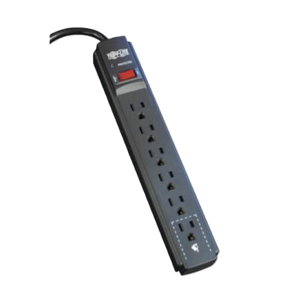Supresor De Picos Protec It Tripp-lite Tlp606b C/ 6 Contactos, Cable 1.83 M 6 Pies, 790 Joules, Led De Diagnostico, Gabinete En Negro.