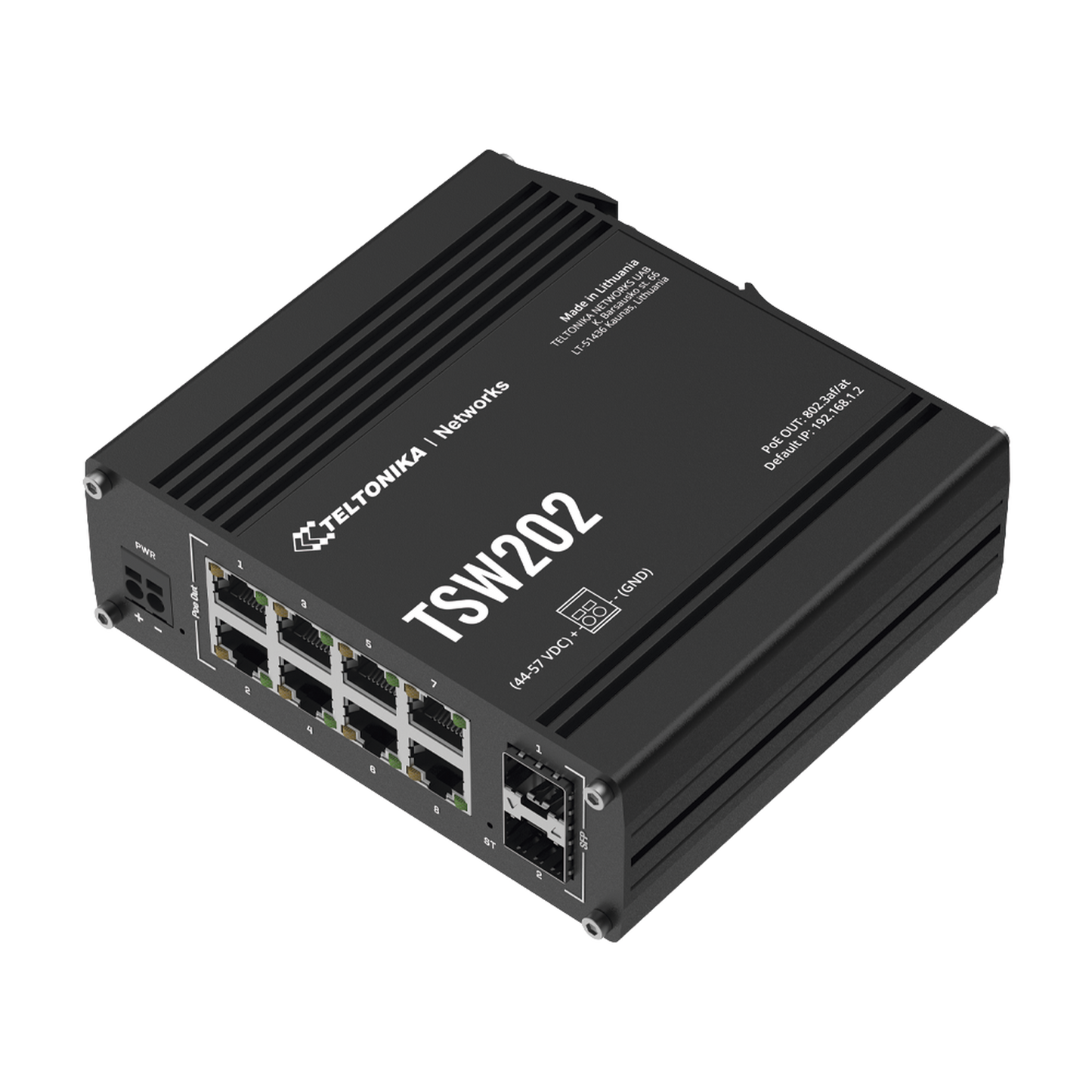 Switch Industrial Administrable L2, 8 puertos PoE 802.3af/at, Soporta Profinet