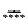 Kit Divisor Y Extensor Hdmi (extender Splitter)  / Divide 1 Fuente Hdmi A 4 Pantallas / Extiende La Señal Hdmi Hasta 120 M / Resolución 1080p @ 60 Hz / Cat 6/6a / Soporta Ir / Baja Latencia / Uso24/7 / Alimente Solo El Tx (poc).