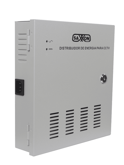Fuente De Poder Saxxon 12v Cd/ 30 Amperes/ Distribuidor Para 18 Cámaras/ 1.65 Amperes Por Canal/ce/ Fcc/ Certificacion Ul