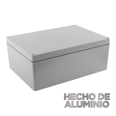 Gabinete De Aluminio Para Exterior (ip66) De 390 X 280 X 158 Mm Con Rápida Disipación De Calor, Cierre Por Tornillos Con Bisagra.