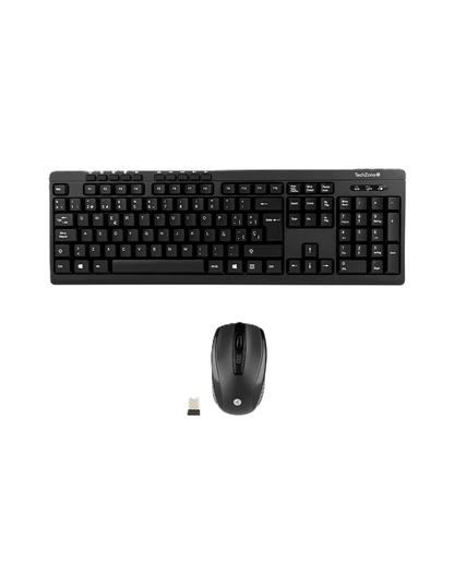 Teclado/mouse Techzone Tz16comb01-ina Inalambrico Usb 2.4ghz Negro