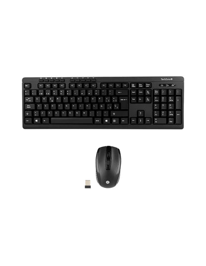 Teclado/mouse Techzone Tz16comb01-ina Inalambrico Usb 2.4ghz Negro