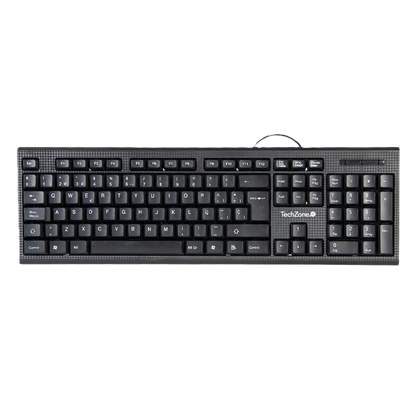 Teclado Techzone Tz16tec01-ala Alambrico Standard Usb Ergonomico Negro
