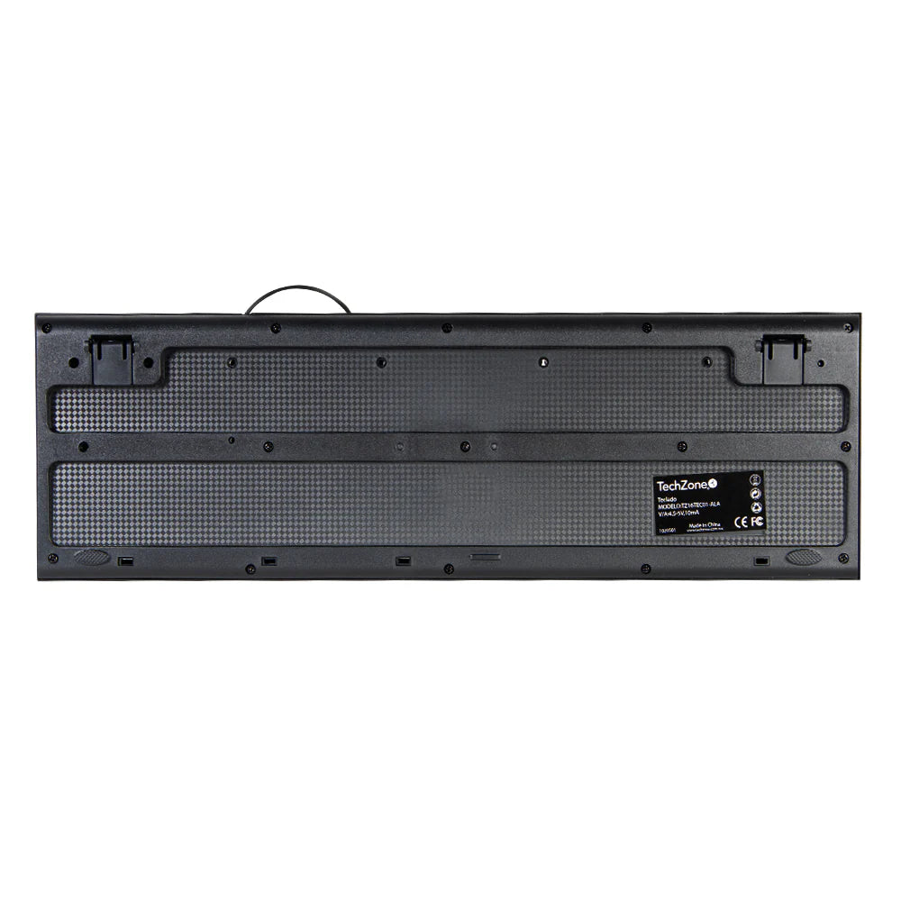 Teclado Techzone Tz16tec01-ala Alambrico Standard Usb Ergonomico Negro