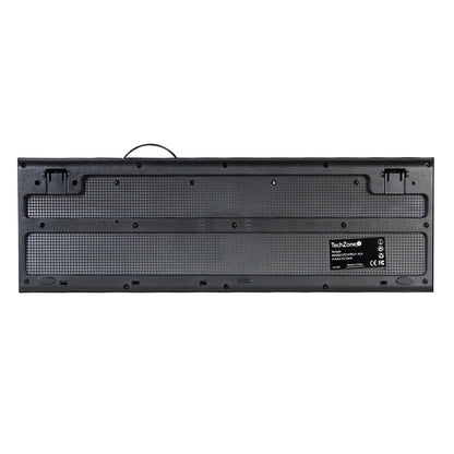 Teclado Techzone Tz16tec01-ala Alambrico Standard Usb Ergonomico Negro