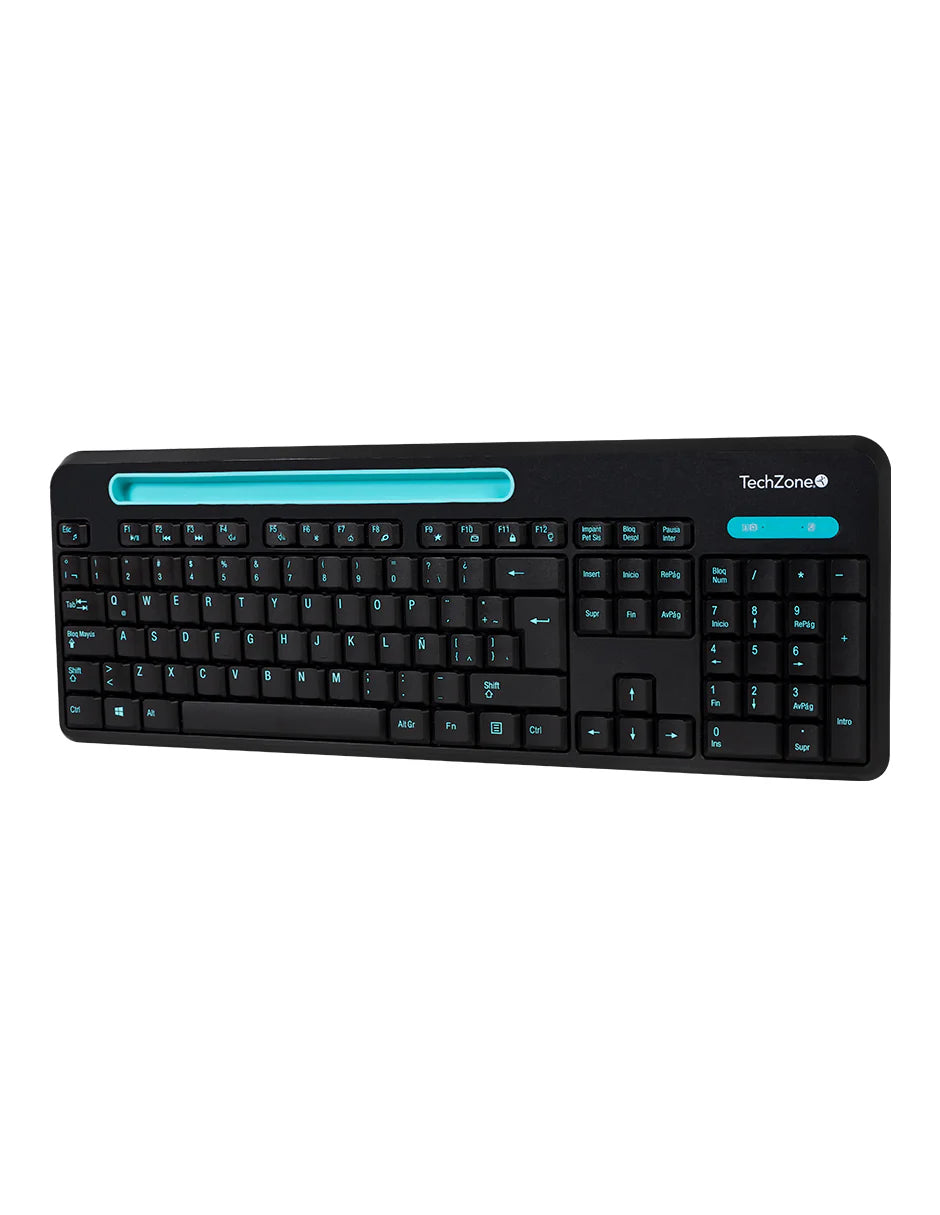 Teclado/mouse Techzone Tz20comb02-ina Inalambrico Ranura Soporte Azul