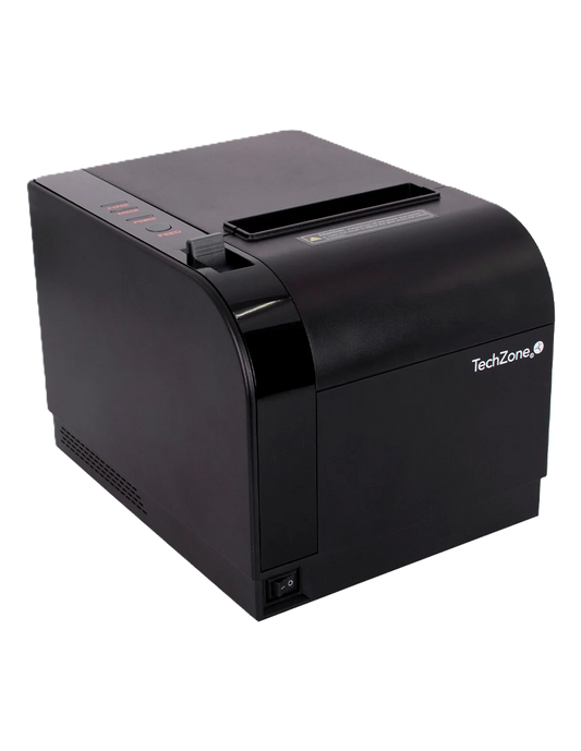 Miniprinter Techzone Tzbe301, Termica, 80 Mm, Vel 300 Mm/s, 576 Dpi, Usb, Serial, Rj45, Rj11, Cortador Automatico, 1 AÑo De Garantia