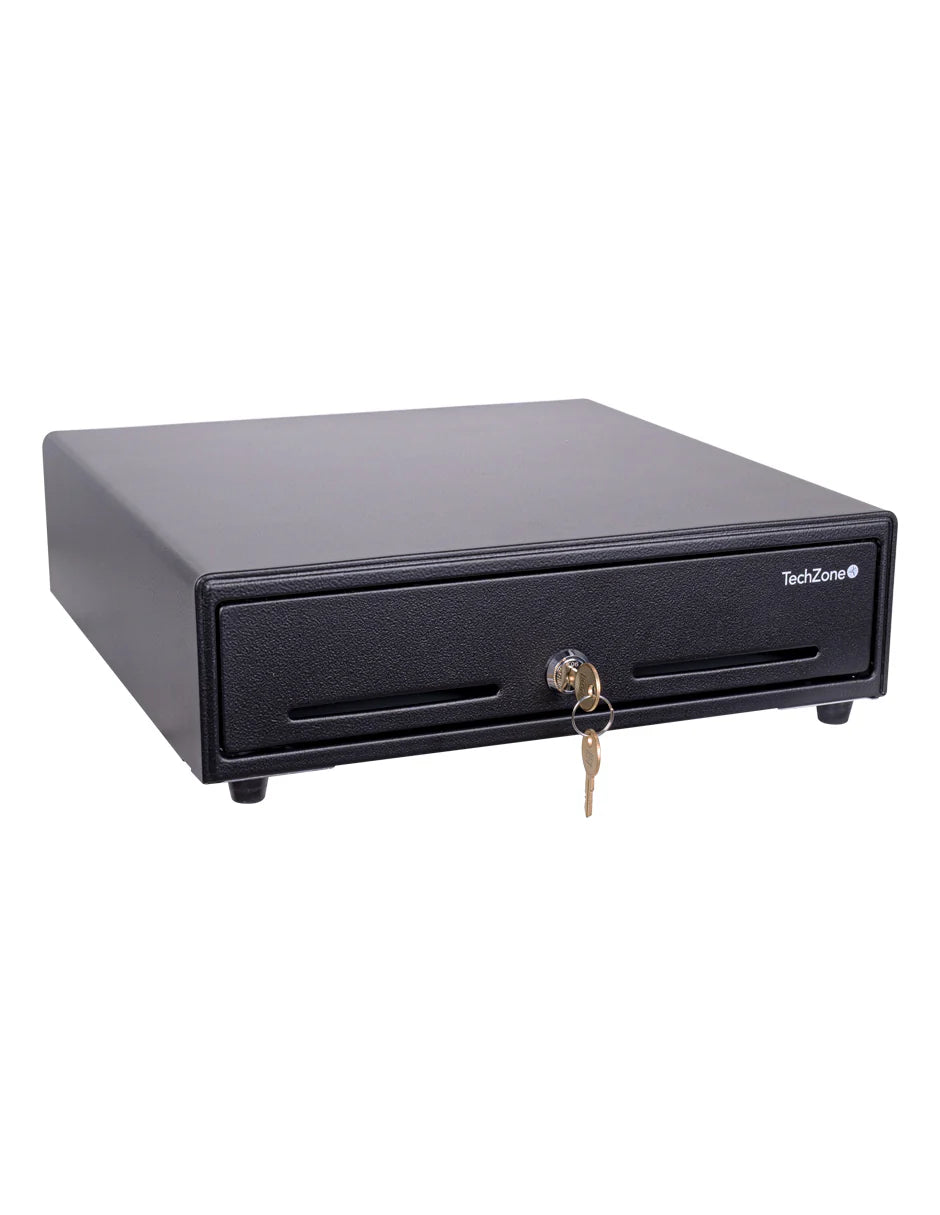 Cajon De Dinero Techzone  Tzbe4b8m90, Compartimento, 4 Billetes, 8 Monedas, Removible, Negro