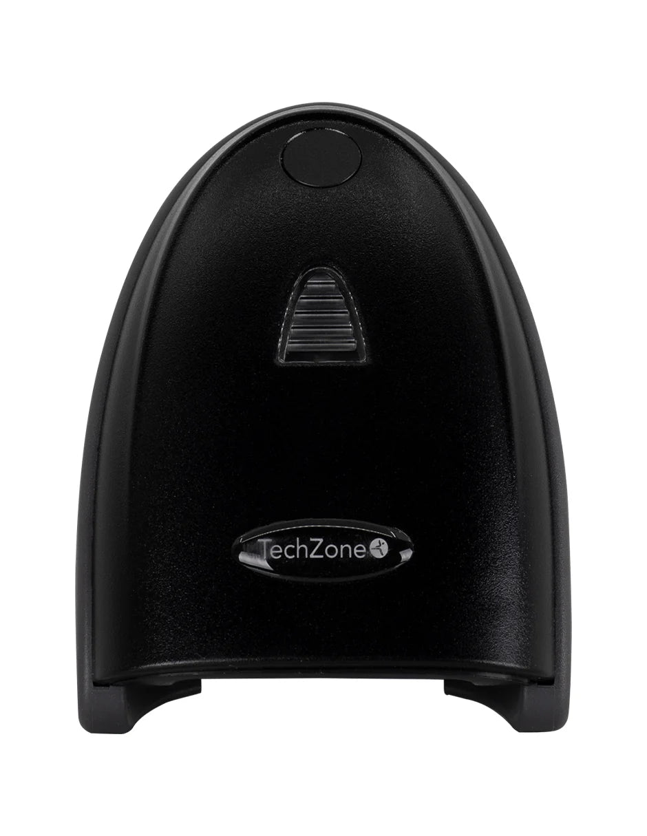 Lector Codigo De Barras Techzone Tzbesc3, Negro, Led Bidireccional, Usb, 1d, Alcance 27 Cm, 100 Lecturas Por Segundo, Base Ajustable Y Removible