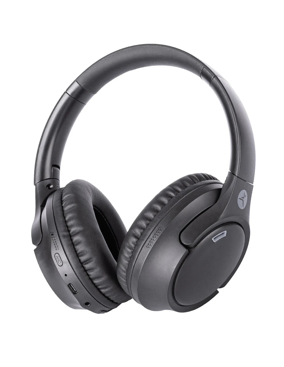 Diademas Anc Techzone Tzdj02 Cancelacion De Ruido Bluetooth 5.3 Microfono Integrado Color Negro