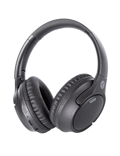 Diademas Anc Techzone Tzdj02 Cancelacion De Ruido Bluetooth 5.3 Microfono Integrado Color Negro